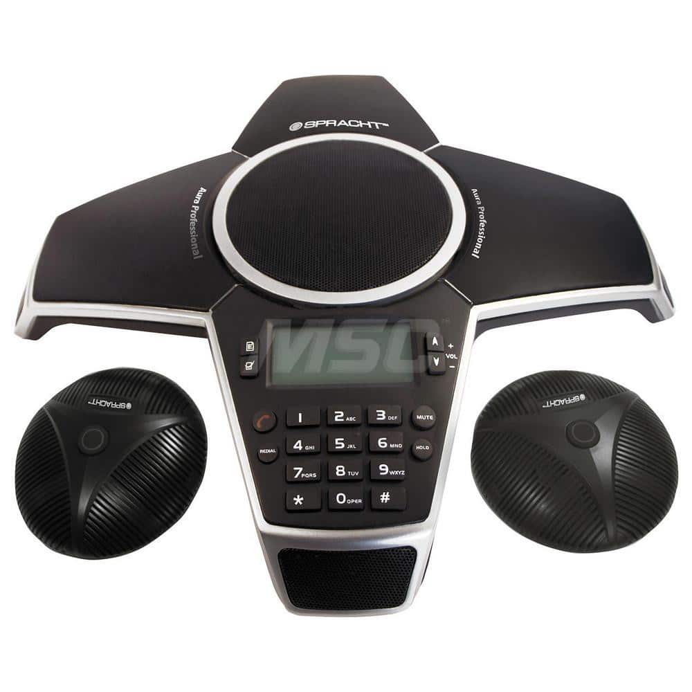 SPRACHT - Office Machine Supplies & Accessories; Office Machine/Equipment Accessory Type: Conference Phone ; For Use With: Analog PBX; Bluetooth; Standard Phone Line; VoIP ; Color: Black; Silver