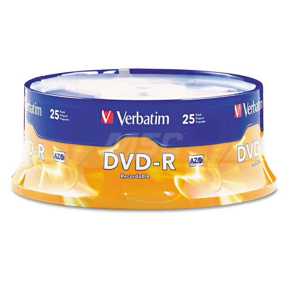 Verbatim - Office Machine Supplies & Accessories; Office Machine/Equipment Accessory Type: DVD+R Disc ; For Use With: 16X DVD-R Hardware; DVD-ROM Drives & DVD Video Players ; Color: Silver
