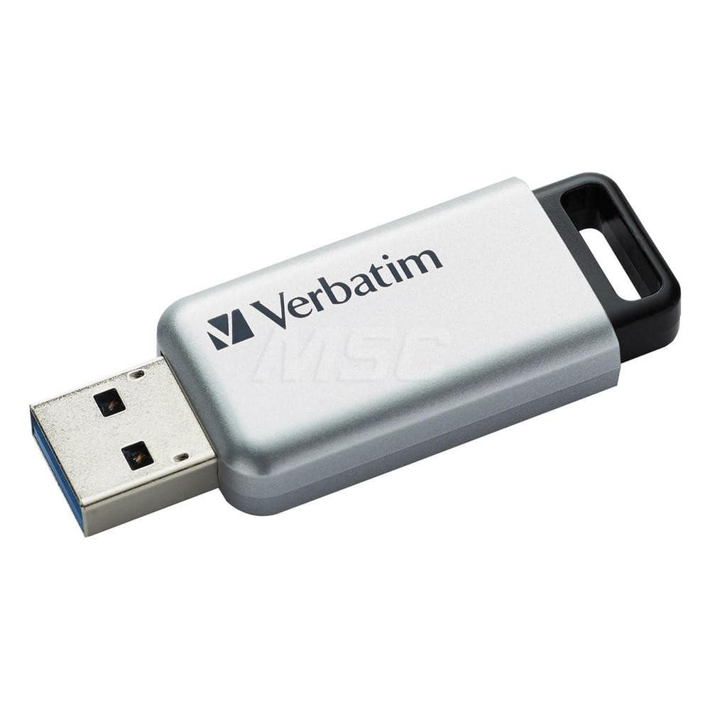 Verbatim - Office Machine Supplies & Accessories; Office Machine/Equipment Accessory Type: Flash Drive ; For Use With: Windows XP 2000 Vista 7 & 8; Mac OS X 10.1 or Higher ; Color: Silver - Exact Industrial Supply