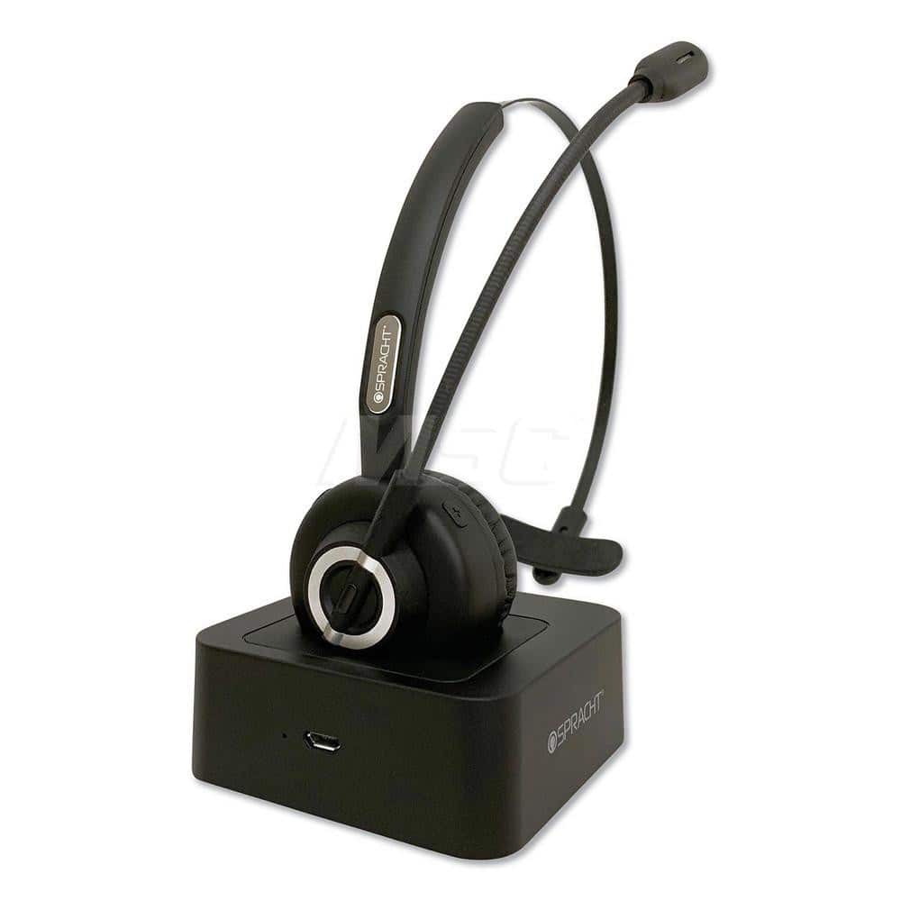 SPRACHT - Office Machine Supplies & Accessories; Office Machine/Equipment Accessory Type: Headphones ; For Use With: Smartphones; Tablets; & Laptops ; Contents: Z?M Maestro BT Headset & Base; AC Adapter for Wall Power; Users Guide ; Color: Black