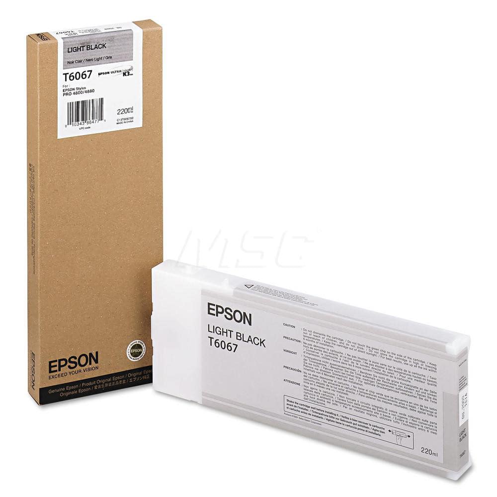 Epson - Office Machine Supplies & Accessories; Office Machine/Equipment Accessory Type: Ink Cartridge ; For Use With: Epson Stylus Pro 4880 Portrait Edition; Epson Stylus Pro 4880 ColorBurst; Epson Stylus Pro 4880 Printer; Epson Stylus Pro 4800 Professio - Exact Industrial Supply