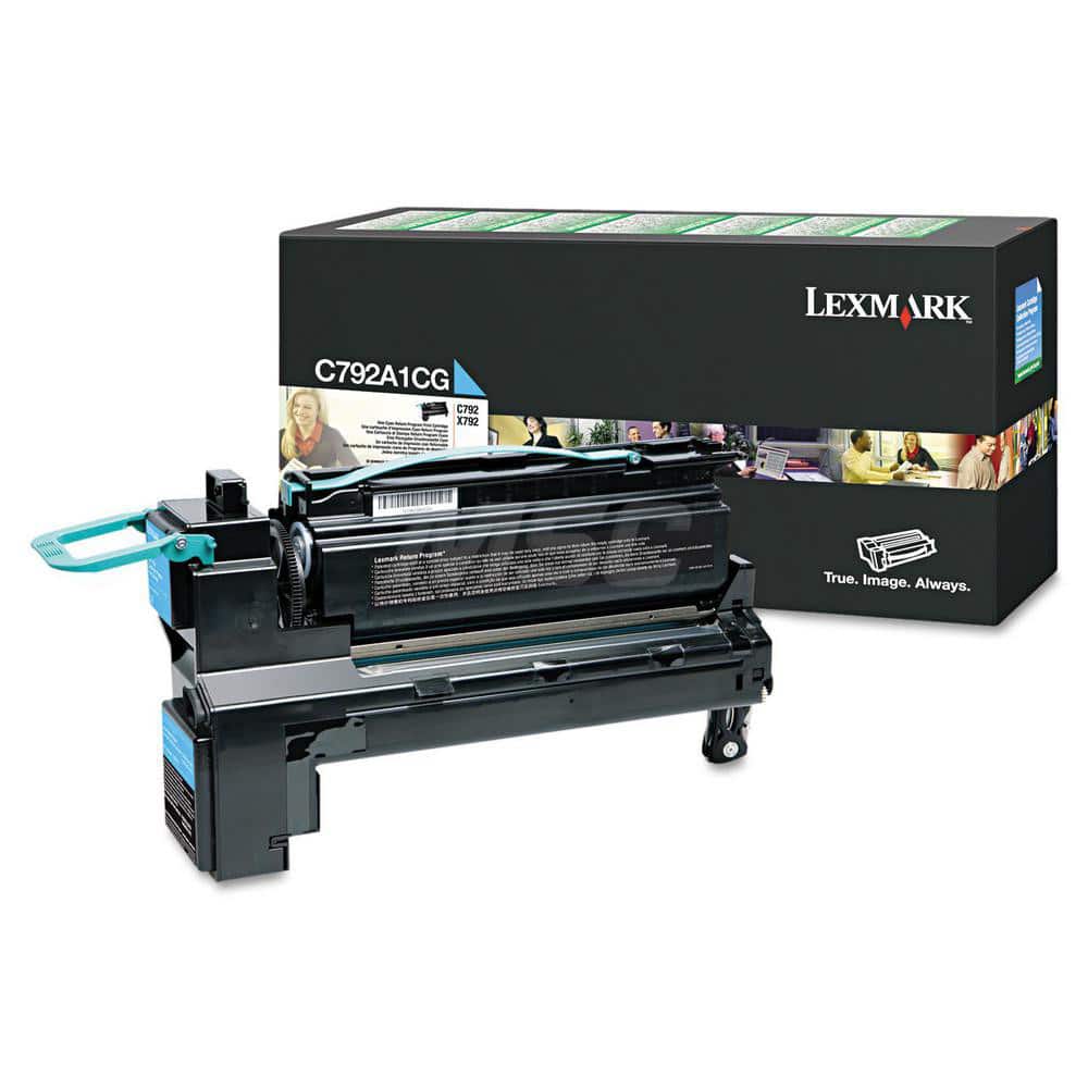 Lexmark - Office Machine Supplies & Accessories; Office Machine/Equipment Accessory Type: Toner Cartridge ; For Use With: Lexmark C792 Series ; Color: Cyan - Exact Industrial Supply