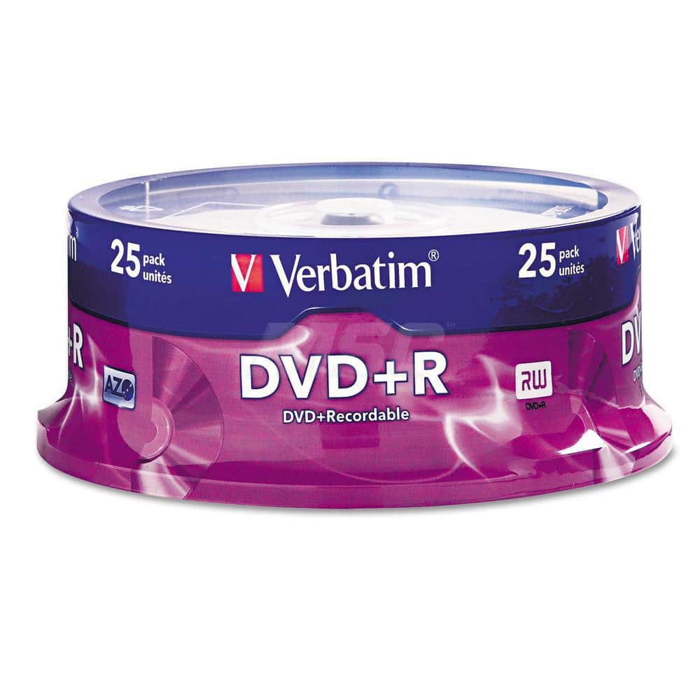 Verbatim - Office Machine Supplies & Accessories; Office Machine/Equipment Accessory Type: DVD+R Disc ; For Use With: 16X DVD+R Drives; DVD-ROM Drives & DVD Video Players ; Color: Silver