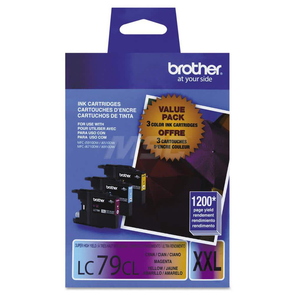 Brother - Office Machine Supplies & Accessories; Office Machine/Equipment Accessory Type: Ink Cartridge ; For Use With: Brother MFC-J5910DW; J6510DW; J6710DW; J6910DW ; Color: Cyan; Magenta; Yellow - Exact Industrial Supply