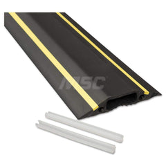 D-Line - On Floor Cable Covers; Cover Material: PVC ; Number of Channels: 1 ; Color: Black; Yellow ; Overall Length (Feet): 6 ; Maximum Compatible Cable Diameter (Inch): 21/64 ; Overall Width (Decimal Inch): 3-1/4 - Exact Industrial Supply