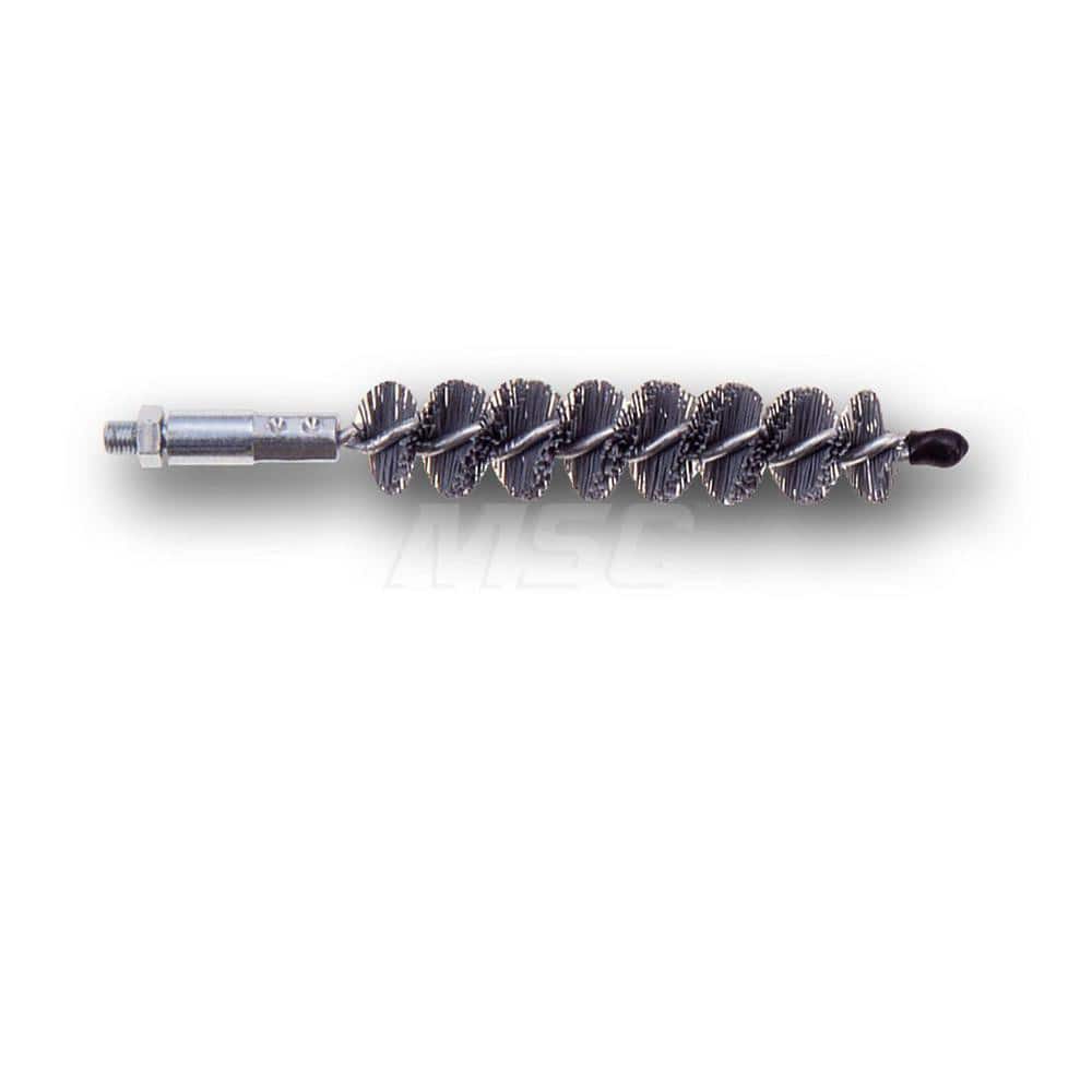 Goodway - Internal Tube Brushes & Scrapers; Type: Nylon Single Stem/Single Spiral Tube Brush ; Diameter (Inch): 1 ; Brush/Scraper Length: 4 (Inch); Overall Length (Inch): 6 ; Connection Type: Quick Connect ; Brush/Scraper Material: Nylon - Exact Industrial Supply