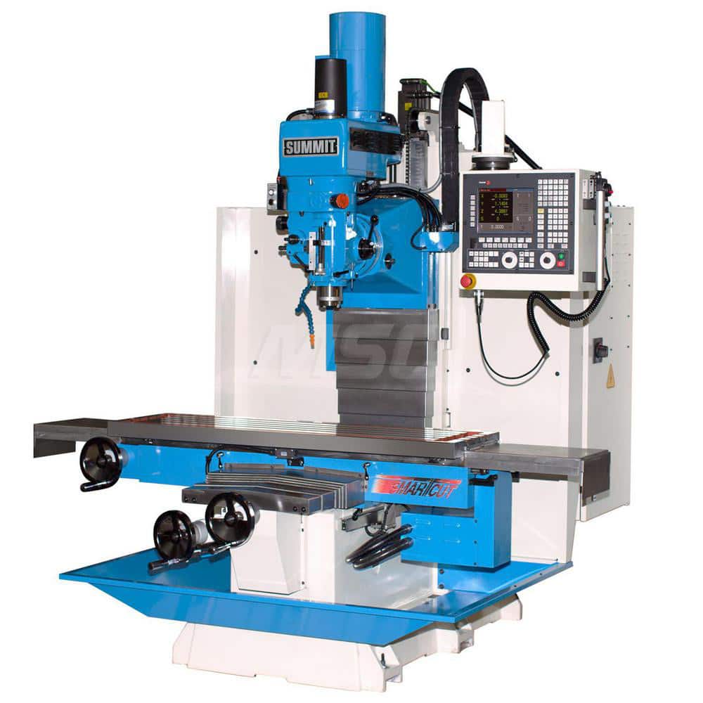 Summit - CNC Milling Machines; Spindle Speed Control: Electronic Variable Speed ; CNC Controller Brand: Fagor ; CNC Controller Model: 8055 CNC ; Table Length (Decimal Inch): 60.0000 ; Table Width (mm): 429.26 ; Table Width (Decimal Inch): 16.9000 - Exact Industrial Supply