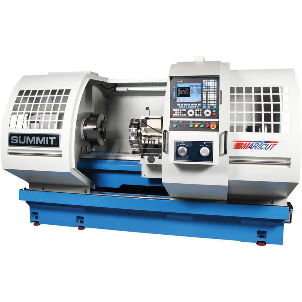 Summit - CNC Lathes; Precision: No ; Swing (Inch): 30 ; Swing (Decimal Inch): 30.0000 ; Swing (mm): 30.00 ; Swing Over Cross Slide (Decimal Inch): 22.0000 ; Swing Over Cross Slide (mm): 22.00 - Exact Industrial Supply