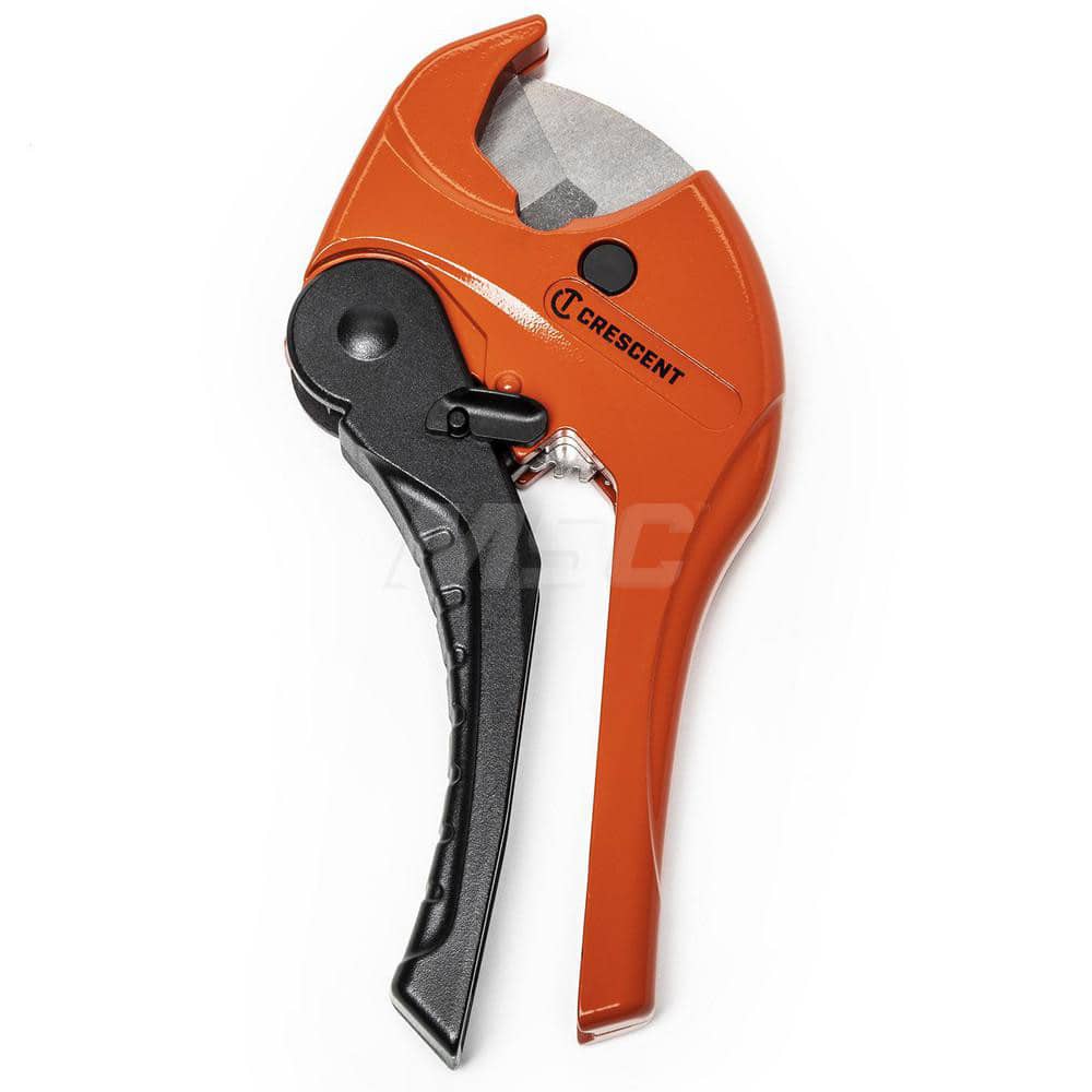Crescent - Pipe & Tube Cutters; Type: PVC Pipe Cutter ; Maximum Pipe Capacity (Inch): 1-1/8 ; Minimum Pipe Capacity: 1/4 (Inch); Cuts Material Type: PVC - Exact Industrial Supply