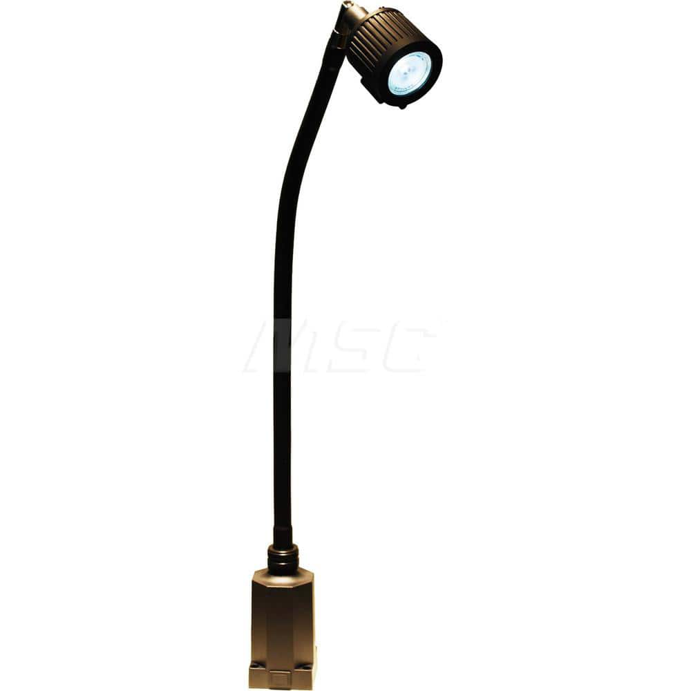 Sunnex Lighting - Task Lights; Fixture Type: General Purpose ; Color: Black ; Lamp Type: MR16 ; Mounting Type: Base Mount ; Adjustable Arm Type: Gooseneck ; Arm Length (mm): 500 - Exact Industrial Supply