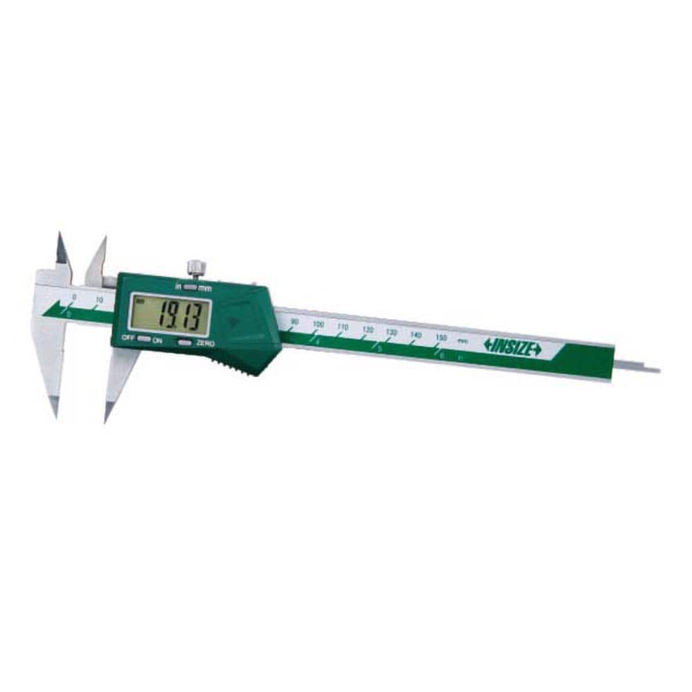 Insize USA LLC - Electronic Calipers; Minimum Measurement (Decimal Inch): 0.0000 ; Maximum Measurement (Decimal Inch): 6 ; Accuracy Plus/Minus (Decimal Inch): 0.0012 ; Resolution (Decimal Inch): 0.0005 ; IP Rating: None ; Data Output: Yes - Exact Industrial Supply
