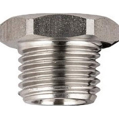 Aignep USA - Stainless Steel Pipe Fittings; Type: Plug ; Fitting Size: 1/4 ; End Connections: BSPP ; Material Grade: 316L Stainless Steel ; Pressure Rating (psi): 290