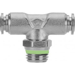 Aignep USA - Metal Push-To-Connect Tube Fittings; Type: Male Branch Tee Swivel ; Tube Outside Diameter (Inch): 3/8 ; Maximum Working Pressure: 290.000 ; Connection Style: Push to Connect ; Connection Type: Push to Connect ; Material: 316L Stainless Steel