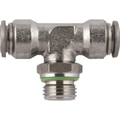 Aignep USA - Metal Push-To-Connect Tube Fittings; Type: Male Swivel Branch Tee ; Tube Outside Diameter (mm): 12 ; Maximum Working Pressure: 290.000 ; Connection Style: Push to Connect ; Connection Type: Push to Connect ; Material: 316L Stainless Steel - Exact Industrial Supply