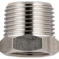 Aignep USA - Stainless Steel Pipe Fittings; Type: Reducer ; Fitting Size: 3/8 x 1/8 ; End Connections: BSPP ; Material Grade: 316L Stainless Steel ; Pressure Rating (psi): 290 - Exact Industrial Supply