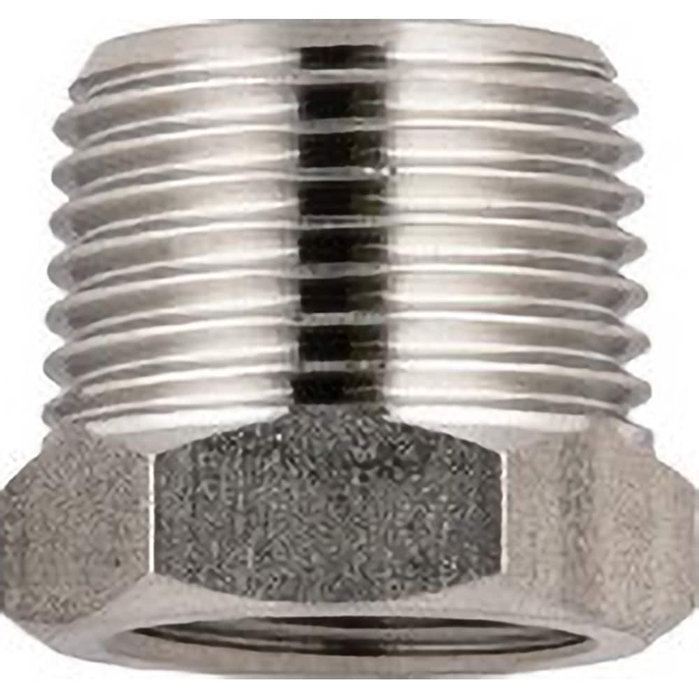 Aignep USA - Stainless Steel Pipe Fittings; Type: Reducer ; Fitting Size: 3/8 x 1/8 ; End Connections: BSPP ; Material Grade: 316L Stainless Steel ; Pressure Rating (psi): 290