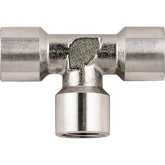 Aignep USA - Stainless Steel Pipe Fittings; Type: Female Tee ; Fitting Size: 1/4 ; End Connections: BSPP ; Material Grade: 316L Stainless Steel ; Pressure Rating (psi): 290