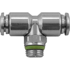 Aignep USA - Metal Push-To-Connect Tube Fittings; Type: Male Swivel Branch Tee ; Tube Outside Diameter (mm): 6 ; Maximum Working Pressure: 290.000 ; Connection Style: Push to Connect ; Connection Type: Push to Connect ; Material: 316L Stainless Steel