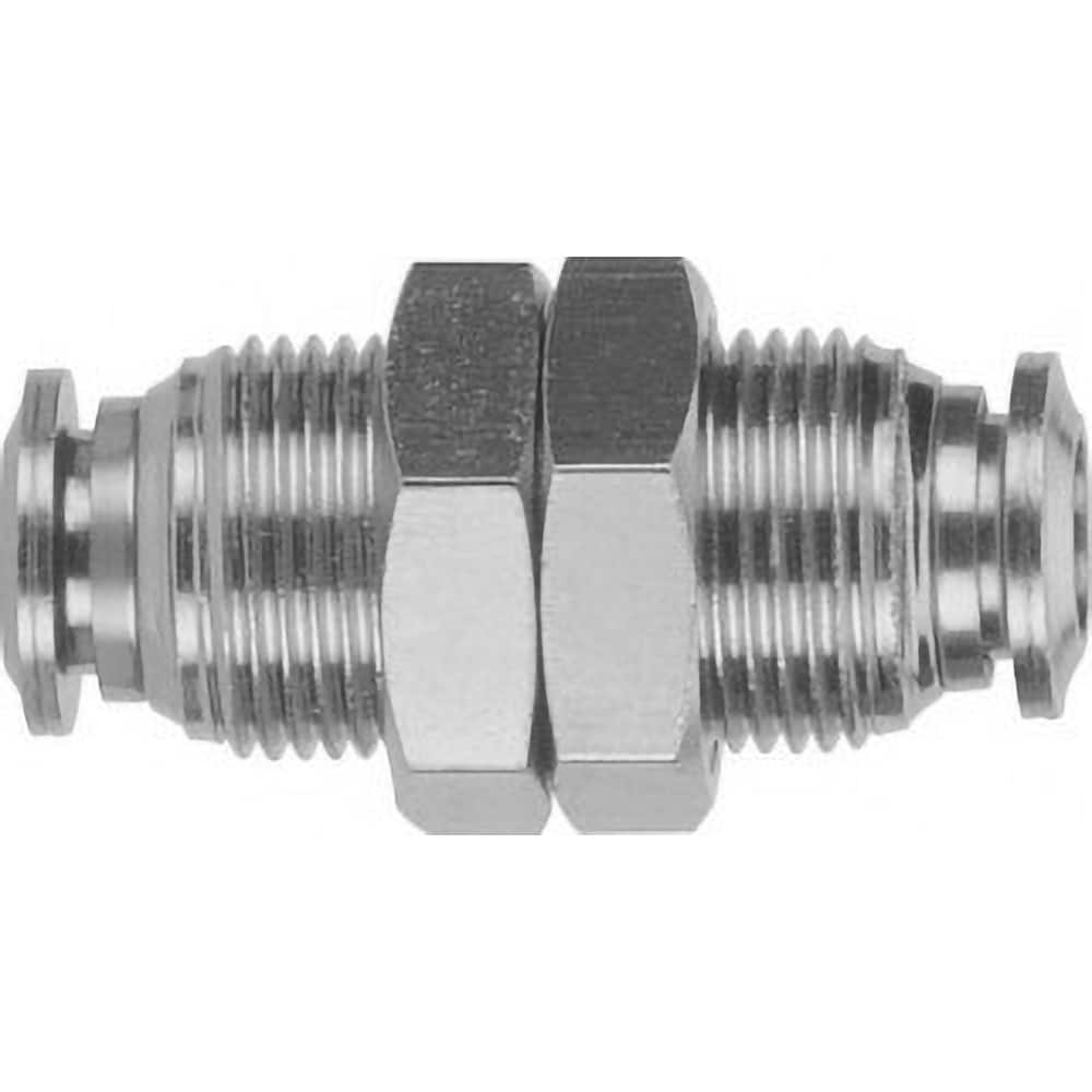 Aignep USA - Metal Push-To-Connect Tube Fittings; Type: Bulkhead Union ; Tube Outside Diameter (mm): 10 ; Maximum Working Pressure: 290.000 ; Connection Style: Push to Connect ; Connection Type: Push to Connect ; Material: 316L Stainless Steel