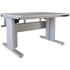 BOSTONtec - Stationary Work Benches, Tables; Type: Electric Height Adjustable Workstation ; Top Material: Laminate ; Width (Inch): 48 ; Depth (Inch): 36 ; Maximum Height (Inch): 44 ; Leg Style: Adjustable Height; C-Leg (Cantilever); Motor Height Adjustme - Exact Industrial Supply