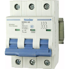 Automation Systems Interconnect - Circuit Breakers; Circuit Breaker Type: Miniature Circuit Breaker ; Amperage: 2 ; Number of Poles: 3 ; Breaking Capacity: 10 kA @ 400/415 VAC; 7.5kA @ 480VAC ; Tripping Mechanism: Thermal-Magnetic ; Terminal Connection T - Exact Industrial Supply