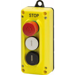 Automation Systems Interconnect - Pushbutton Switch Accessories; Switch Accessory Type: Pushbutton Operator; Selector Switch Operator; Pushbutton Operator ; For Use With: Hoists; Cranes ; Pushbutton Type: Flush ; Pushbutton Shape: Round ; Color: Yellow ; - Exact Industrial Supply