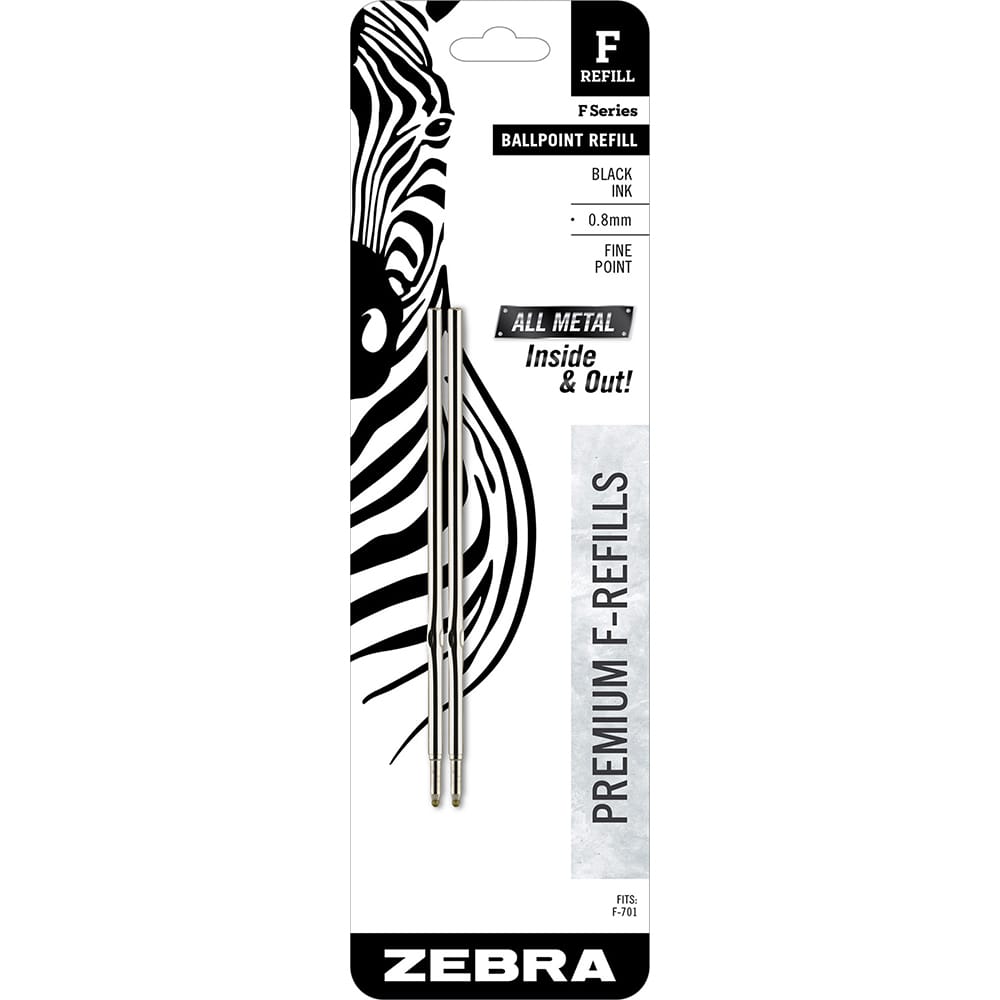 Zebra Pen - Pens & Pencils; Type: Ball Point Pen Refill ; Color: Black ; Tip Type: 0.7MM - Exact Industrial Supply