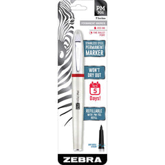 Zebra Pen - Markers & Paintsticks; Type: Permanent Marker ; Color: Red ; Ink Type: Fade Resistant ; Tip Type: Fine; Bullet - Exact Industrial Supply