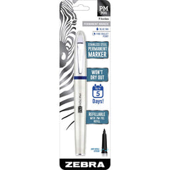 Zebra Pen - Markers & Paintsticks; Type: Permanent Marker ; Color: Blue ; Ink Type: Fade Resistant ; Tip Type: Fine; Bullet - Exact Industrial Supply