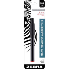 Zebra Pen - Markers & Paintsticks; Type: Permanent Marker Refill ; Color: Red ; Ink Type: Fade Resistant ; Tip Type: Fine; Bullet - Exact Industrial Supply