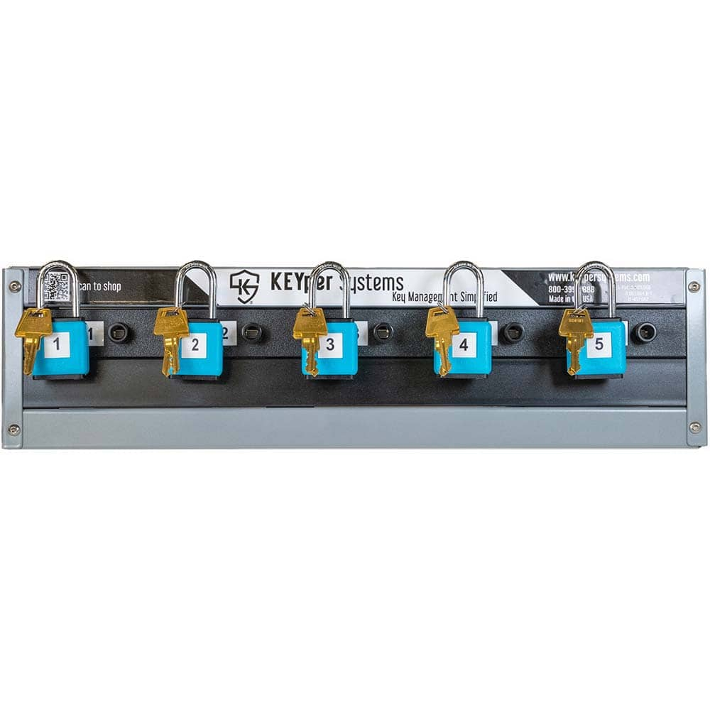 KEYper Systems - Lockout Centers & Stations; Type: Lock Management System ; Equipped or Empty: Equipped ; Maximum Number of Locks: 5 ; Language: English ; Board Coating: Powder-Coated - Exact Industrial Supply