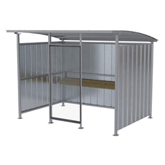 Vestil - Shelters; Type: Smoking Shelter ; Width (Feet): 10.00 ; Depth: 95.50 ; Height (Feet): 7'5" ; Color: Silver ; Style: Multi-Duty - Exact Industrial Supply