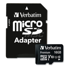 Verbatim - Office Machine Supplies & Accessories; Office Machine/Equipment Accessory Type: Memory Card ; For Use With: Laptops; Home Computer ; Storage Capacity: 16GB ; Color: Black