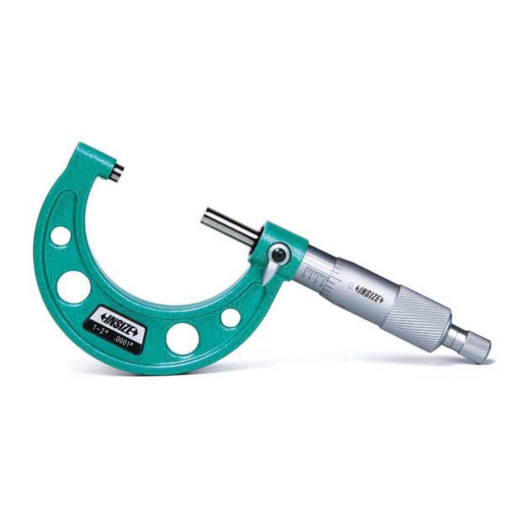 Insize USA LLC - Mechanical Outside Micrometers; Minimum Measurement (Inch): 10 ; Minimum Measurement (Decimal Inch): 10 ; Maximum Measurement (Decimal Inch): 11 ; Graduation (Decimal Inch): 0.0001 ; Features: None ; Thimble Type: Ratchet Stop - Exact Industrial Supply
