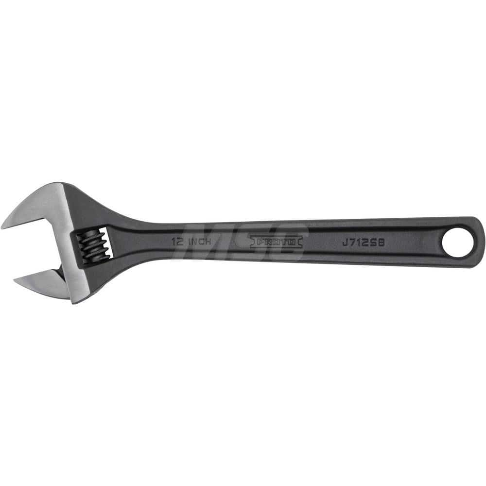 Adjustable Wrench: Steel, Black Finish