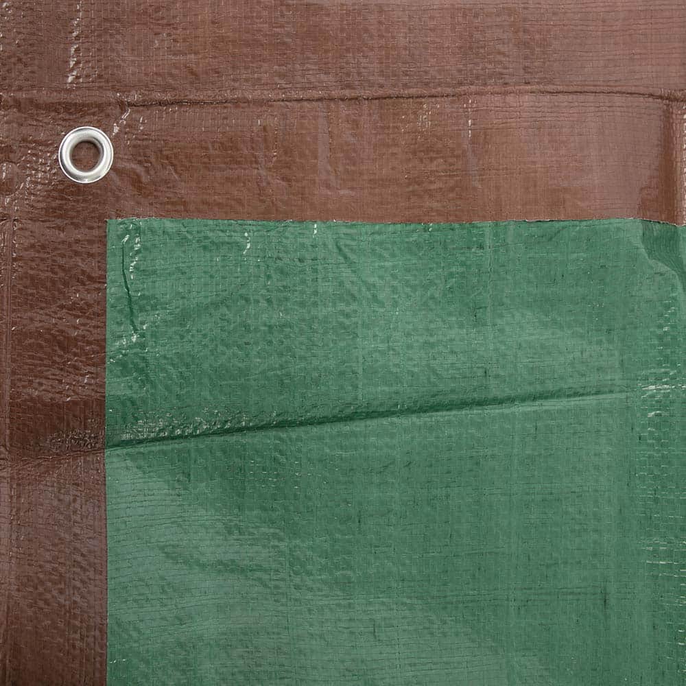 Erickson Manufacturing - Tarps & Dust Covers; Material: Polyethylene ; Width (Feet): 12.00 ; Grommet: Yes ; Color: Brown ; Length: 20