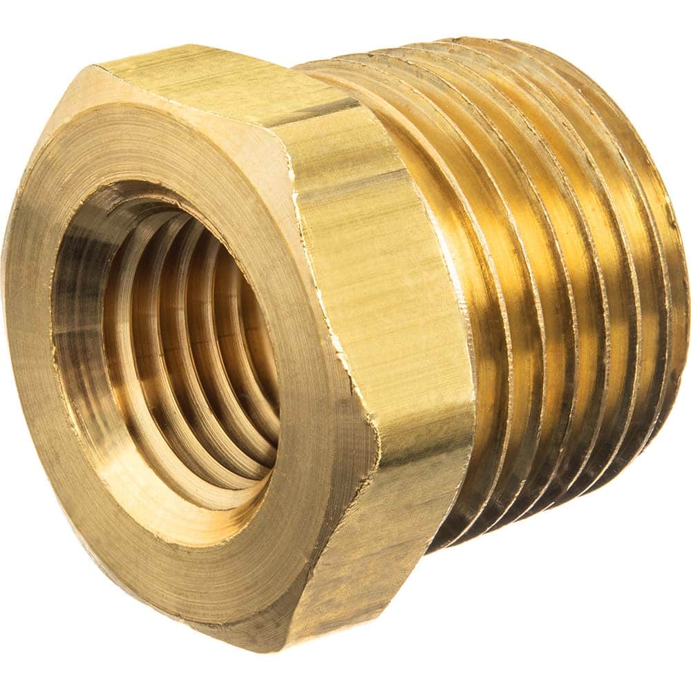 USA Sealing - Brass & Chrome Pipe Fittings; Type: Hex Bushing ; Fitting Size: 3 x 1 ; End Connections: MNPT x FNPT ; Material: Brass ; Pressure Rating (psi): 125 ; Finish/Coating: Uncoated - Exact Industrial Supply