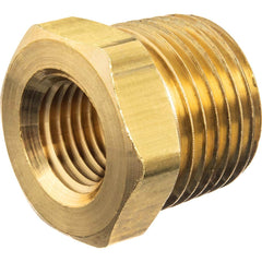 USA Sealing - Brass & Chrome Pipe Fittings; Type: Hex Bushing ; Fitting Size: 3 x 1-1/4 ; End Connections: MNPT x FNPT ; Material: Brass ; Pressure Rating (psi): 125 ; Finish/Coating: Uncoated - Exact Industrial Supply