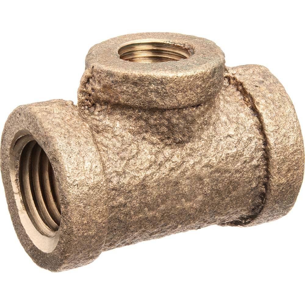 USA Sealing - Brass & Chrome Pipe Fittings; Type: Reducing Branch Tee ; Fitting Size: 2-1/2 x 2-1/2 x 1-1/2 ; End Connections: FNPT x FNPT x FNPT ; Material: Brass ; Pressure Rating (psi): 125 ; Finish/Coating: Uncoated - Exact Industrial Supply