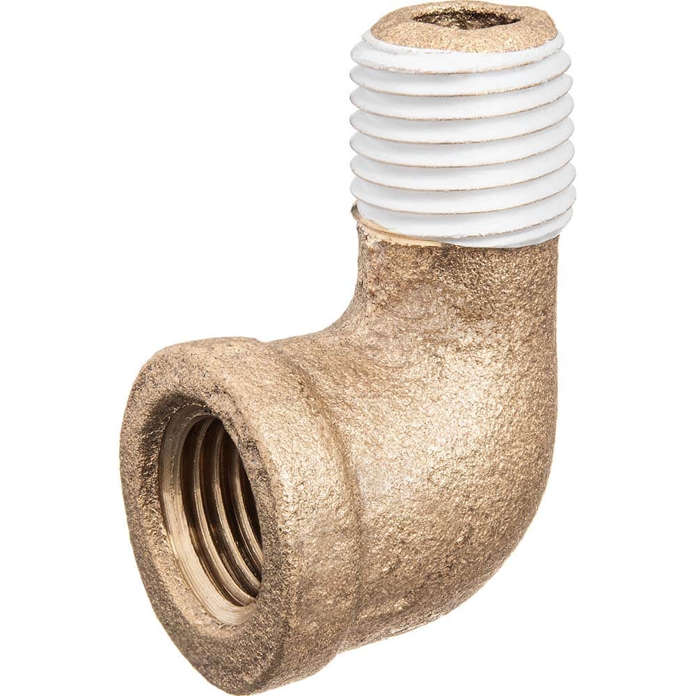 USA Sealing - Brass & Chrome Pipe Fittings; Type: Street Elbow ; Fitting Size: 2 x 2 ; End Connections: FNPT x MNPT w/Thread Sealant ; Material: Brass ; Pressure Rating (psi): 125 ; Finish/Coating: Uncoated - Exact Industrial Supply