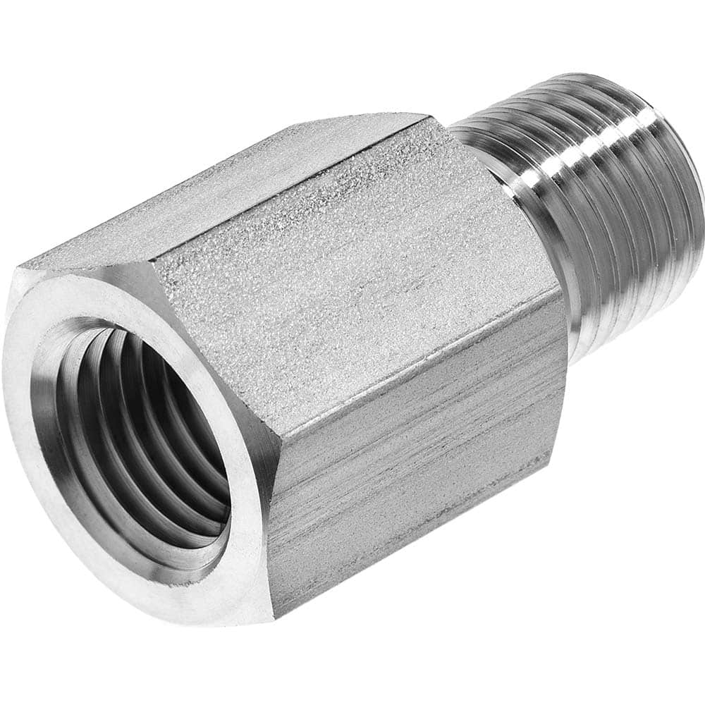 USA Sealing - Stainless Steel Pipe Fittings; Type: Adapter ; Fitting Size: 1 x 1 ; End Connections: FNPT x MBSPT ; Material Grade: 316 ; Pressure Rating (psi): 4400 - Exact Industrial Supply
