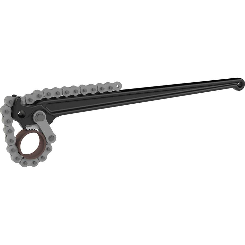 Petol - Chain & Strap Wrenches; Type: Chain Tong ; Maximum Pipe Capacity (Inch): 9 ; Chain/Strap Length: 38 (Inch); Handle Length: 27 (Inch) - Exact Industrial Supply