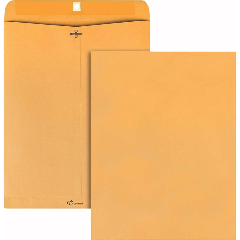 Quality Park - Mailers, Sheets & Envelopes; Type: Clasp Envelope ; Style: Clasp w/Gummed Flap ; Width (Inch): 15-1/2 ; Length (Inch): 12 ; Box Quantity: 100 ; Size: 12 x 15.5