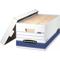 BANKERS BOX - Compartment Storage Boxes & Bins; Type: Storage Box ; Number of Compartments: 1.000 ; Overall Width: 12 ; Overall Depth: 25-3/8 (Inch); Overall Height (Inch): 10-1/4 ; Color: White - Exact Industrial Supply