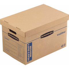 BANKERS BOX - Compartment Storage Boxes & Bins; Type: Moving Box ; Number of Compartments: 1.000 ; Overall Width: 12-1/2 ; Overall Depth: 18-1/2 (Inch); Overall Height (Inch): 12 ; Color: Kraft/Blue - Exact Industrial Supply