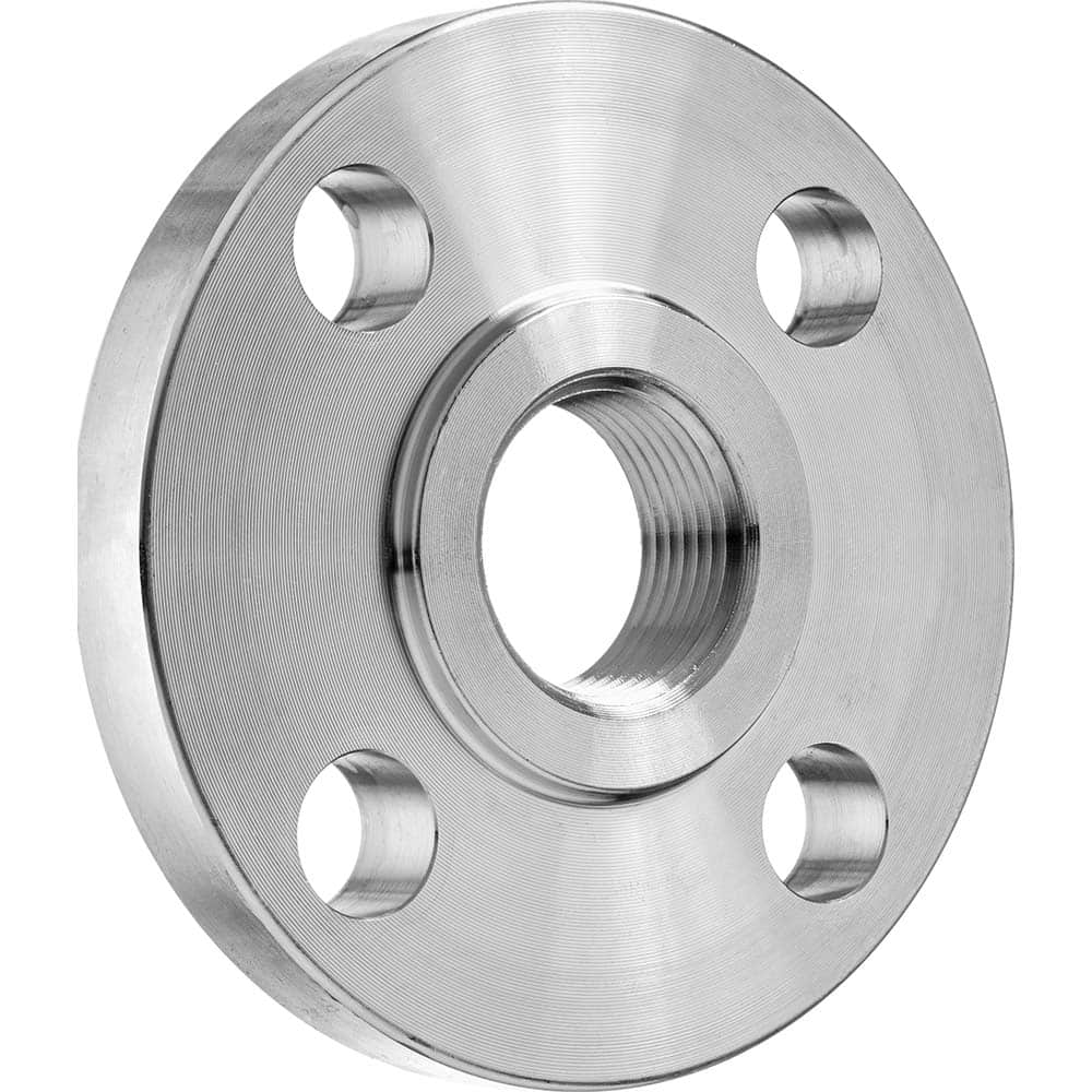 USA Sealing - Stainless Steel Pipe Flanges; Style: Threaded ; Pipe Size: 3 (Inch); Outside Diameter (Inch): 7-1/2 ; Material Grade: 304 ; Distance Across Bolt Hole Centers: 6 (Inch); Number of Bolt Holes: 4.000 - Exact Industrial Supply