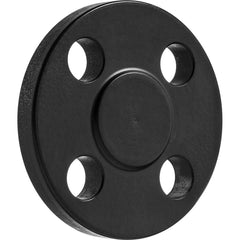 USA Sealing - Black & Galvanized Flanges; Style: Blind ; Pipe Size: 1-1/2 (Inch); Outside Diameter (Inch): 7 ; Distance Across Bolt Hole Centers: 4-7/8 (Inch); Pressure Rating (psi): 1500 ; Number of Holes: 4.000 - Exact Industrial Supply