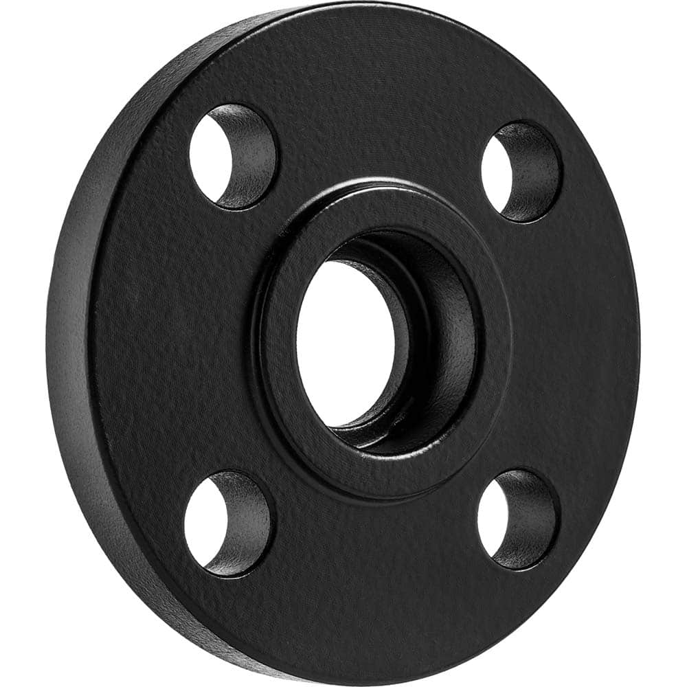 USA Sealing - Black & Galvanized Flanges; Style: Socket-Connect ; Pipe Size: 1/2 (Inch); Outside Diameter (Inch): 4-3/4 ; Distance Across Bolt Hole Centers: 3-1/4 (Inch); Pressure Rating (psi): 1500 ; Number of Holes: 4.000 - Exact Industrial Supply