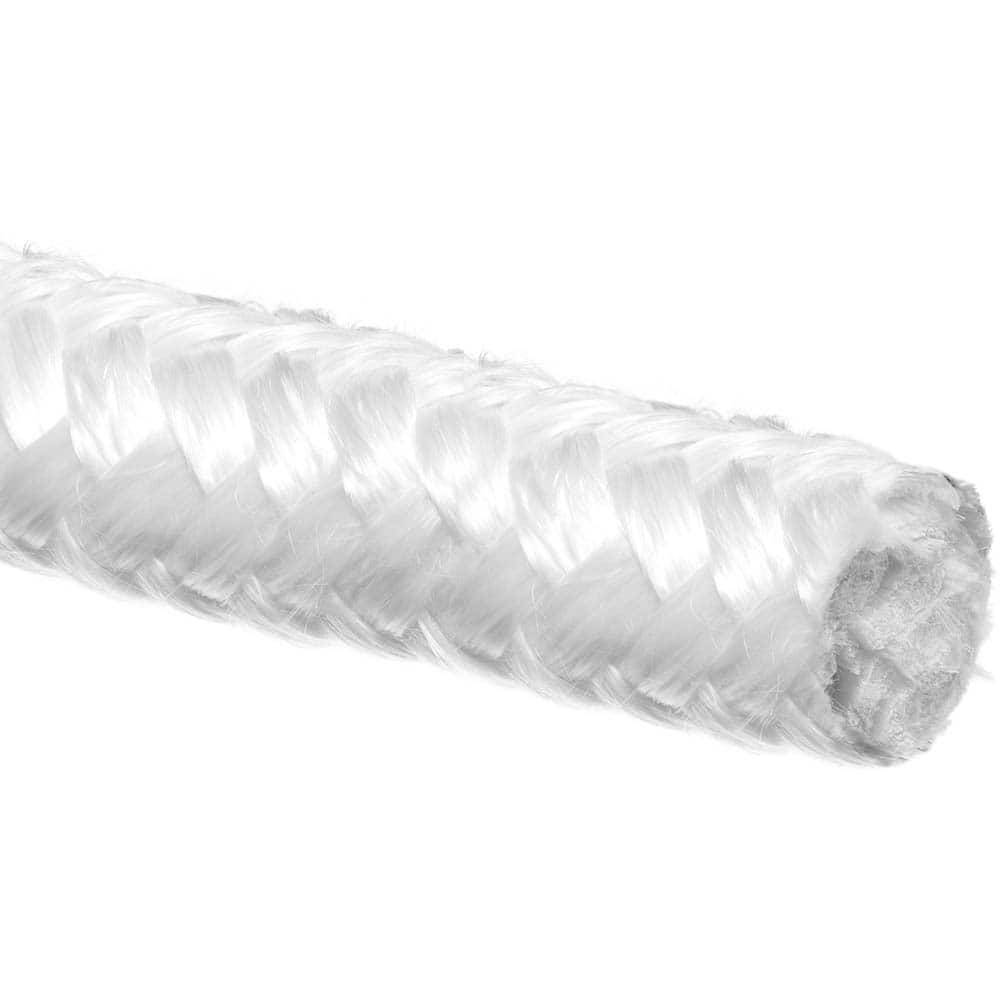 USA Sealing - Rope Gasketing; Material: Fiberglass Fiber ; Diameter (Inch): 1 ; Color: White - Exact Industrial Supply