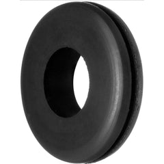 USA Sealing - Grommets; Type: General-Purpose Push-In Grommet ; Outside Diameter (Inch): 1 ; Overall Thickness (Decimal Inch): 7/16 ; Inside Diameter Inch: 1/4 (Inch); Material: SBR Rubber ; Type: General-Purpose Push-In Grommet - Exact Industrial Supply